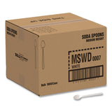 SOLO® Specialty Cutlery, Soda Spoon, Plastic, White, 1,000/Carton (SCCMSWD0007) Case of 1000