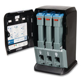 Dixie® Tri-Tower Mini Dispenser, Holds Forks/Knives/Spoons or Sporks, 13.15 x 31.03 x 17.5, Black/Gray (DXEDUSSTDSP3MIN) Each