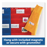 Learning Resources® Magnetic Pocket Chart Squares, 7 Pockets, 14" w x 17" h, Assorted Colors, Set of 4 (LRNLER2384) Each