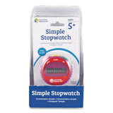 Learning Resources® Simple Stopwatch, Accurate to 1/100 seconds, Randomly Assorted Colors, Black Lanyard, Set of 6 (LRNLER0809) Each
