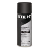Rust-Oleum® UTILI-T Spray Paint, Flat Black, 10 oz Aerosol Can, 6/Carton (RST387389) Case of 6