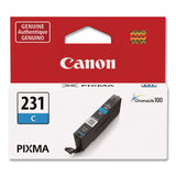 Canon® 6675C001 (CLI-231) Ink, 800 Page-Yield, Cyan (CNM6675C001) Each