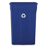 Boardwalk® Slim Recycling Container, 23 gal, Polypropylene, Blue (BWK23GLRECYCLEB) Each