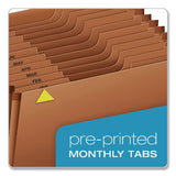 Pendaflex® Heavy-Duty Expanding File, 12 Sections, 1/3-Cut Tabs, Legal Size, Redrope (PFXR219MHD) Each