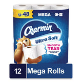 Charmin® Ultra Soft Bathroom Tissue, Mega Roll, Septic Safe, 2-Ply, White, 208 Sheets/Roll, 12 Rolls/Pack, 5 Packs/Carton (PGC17579CT) Case of 5