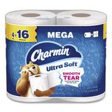 Charmin® Ultra Soft Bathroom Tissue, Mega Roll, Septic Safe, 2-Ply, White, 208 Sheets/Roll, 4 Rolls/Pack, 8 Packs/Carton (PGC19261CT) Case of 8