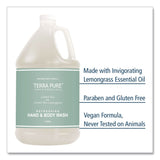 Diversified Hospitality Solutions Terra Pure Body Wash Gallon, Green Tea Lemongrass, 1 gal Bottle, 4/Carton (DHS002294) Case of 4