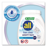 all® MIGHTY PACS Free Clear HE Laundry Detergent, 60 Pods/Tub, 4 Tubs/Carton (DIA46880) Case of 4