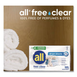 all® Free Clear Dryer Sheets, Fragrance Free, 195 Sheets/Packs, 6 Packs/Carton (DIA47362) Case of 6