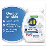 all® MIGHTY PACS Free Clear HE Laundry Detergent, 80 Pods/Tub, 4 Tubs/Carton (DIA47508) Case of 4