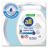 all® MIGHTY PACS Free Clear HE Laundry Detergent, 80 Pods/Tub, 4 Tubs/Carton (DIA47508) Case of 4