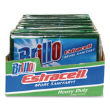 Brillo® Estracell Heavy Duty Scrub Sponge, 4.9 x 2.9, 0.8" Thick, Yellow/Green, 12/Carton (AMY21001) Case of 12