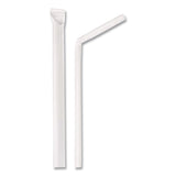 Berkley Square Individually Wrapped Straws, 7.75", Polypropylene, White, 400/Box (BSQ1245100) Box of 100