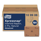 Tork Xpressnap Interfold Dispenser Napkins, 2-Ply, 6.5 x 8.5, Natural, 500/Pack, 12 Packs/Carton (TRK109906) Case of 12