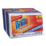 Brillo® Estracell Bathroom Sponge, 4.5 x 2.75, 1.12" Thick, Purple/White, 2 Sponges/Pack, 12 Packs/Carton (AMY21024) Case of 12