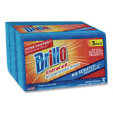 Brillo® Estracell No Scratch Kitchen Sponges, 4.5 x 2.75, 1" Thick, Blue, 3 Sponges/Pack, 8 Packs/Carton (AMY21034) Case of 8