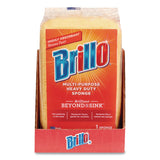 Brillo® Multi-Purpose Sponge, 4.25 x 6.25, 2.12" Thick, Yellow, 6/Carton (AMY22401) Case of 6