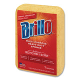 Brillo® Multi-Purpose Sponge, 4.25 x 6.25, 2.12" Thick, Yellow, 6/Carton (AMY22401) Case of 6