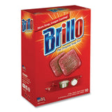 Brillo® Steel Wool Soap Pads, 2.5 x 3, Gray/Pink, 10 Pads/Box, 12 Boxes/Carton (AMY23310) Case of 12