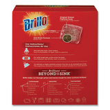 Brillo® Steel Wool Soap Pads, 2.5 x 3, Gray/Pink, 18 Pads/Box, 12 Boxes/Carton (AMY23318) Case of 12
