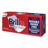 Brillo® Commercial Eraser Pads, 3.2 x 4.6, 1" Thick, White, 10 Erasers/Box, 12 Boxes/Carton (AMY56102) Case of 12