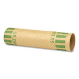 CONTROLTEK Gunshell Crimped-End Coin Wrapper, Dimes, $5.00, Kraft/Green, 1,000/Carton (CNK560053) Case of 1000