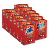 Brillo® Steel Wool Soap Pads, 2.5 x 3, Gray/Pink, 10 Pads/Box, 12 Boxes/Carton (AMY23310) Case of 12