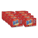 Brillo® Steel Wool Soap Pads, 2.5 x 3, Gray/Pink, 4 Pads/Box, 12 Boxes/Carton (AMY53304) Case of 12