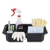 Rubbermaid® Commercial Cleaning Caddy, Compatible with Full Size and Compact Housekeeping Carts, Plastic, Black, 6/Carton (RCP2202586) Case of 6