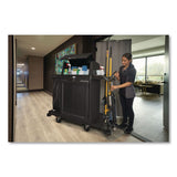 Rubbermaid® Commercial Housekeeping Cart with Hood and Doors, Plastic, 4 Shelves,1 Bin, 24.4 x 62.4 x 56.9, Black (RCP2202587) Each