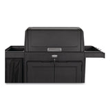 Rubbermaid® Commercial Housekeeping Cart with Hood and Doors, Plastic, 4 Shelves,1 Bin, 24.4 x 62.4 x 56.9, Black (RCP2202587) Each