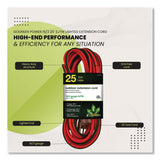 GoGreen Power 16 AWG Outdoor Extension Cord, 25 ft, 13 A, Orange (GGP13725) Each
