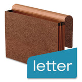 Pendaflex® Premium Reinforced Expanding Wallet, 3.5" Expansion, 1 Section, Elastic Cord Closure, Legal Size, Red Fiber, 5/Box (PFX60373BX) Box of 5