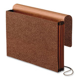 Pendaflex® Premium Reinforced Expanding Wallet, 3.5" Expansion, 1 Section, Elastic Cord Closure, Legal Size, Red Fiber, 5/Box (PFX60373BX) Box of 5