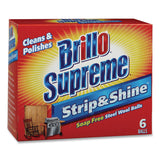 Brillo® Strip and Shine Steel Wool Balls, 2.5 x 2, Gray, 6 Balls/Box, 24 Boxes/Carton (AMY23306) Case of 24
