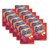 Brillo® Steel Wool Soap Pads, 3 x 3, Gray/Pink, 12 Pads/Box, 12 Boxes/Carton (AMY53335) Case of 12
