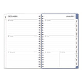 Blue Sky® Lindley Weekly/Monthly Planner, Lindley Floral Artwork, 8 x 5, White/Blue/Green Cover, 12-Month (Jan to Dec): 2026 (BLS101579) Each