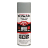 Rust-Oleum® Industrial Choice 1600 System Multi-Purpose Enamel Spray Paint, Gloss ANSI 61 Light Gray, 12 oz Aerosol Can, 6/Carton (RST214645) Case of 6
