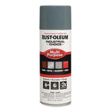 Rust-Oleum® Industrial Choice 1600 System Multi-Purpose Enamel Spray Paint, Gloss ANSI 49 Medium Light Gray, 12 oz Aerosol Can, 6/Carton (RST214646) Case of 6