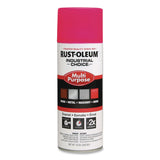 Rust-Oleum® Industrial Choice 1600 System Multi-Purpose Enamel Spray Paint, Gloss Fluorescent Pink, 12 oz Aerosol Can, 6/Carton (RST1659830) Case of 6