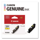 Canon® 6677C001 (CLI-231) Ink, 800 Page-Yield, Yellow (CNM6677C001) Each