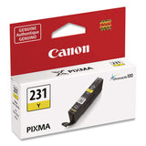 Canon® 6677C001 (CLI-231) Ink, 800 Page-Yield, Yellow (CNM6677C001) Each