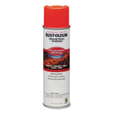 Rust-Oleum® Industrial Choice M1400 System Water-Based Construction Marking Paint, Gloss Fluorescent Red-Orange, 17 oz Aerosol Can, 12/CT (RST264699) Case of 12