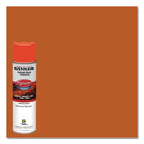 Rust-Oleum® Industrial Choice M1400 System Water-Based Construction Marking Paint, Gloss Fluorescent Red-Orange, 17 oz Aerosol Can, 12/CT (RST264699) Case of 12