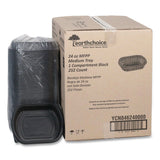 Pactiv Evergreen EarthChoice MealMaster Container, 24 oz, 8 x 6.5 x 1.5, Black, Plastic, 252/Carton (PCTYCN8462400) Case of 252