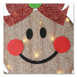 National Tree Company® Pre-Lit Gingerbread Cookie Couple, AC Powered, Warm White LED Lights, 12" x 24" x 35", Assorted Colors (NTTDF21080006L) Each