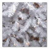 National Tree Company® Pre-Lit Dunhill Fir White Tree, 59" x 55" x 84", White Tree, White Tree Stand (NTTDUWH70LO) Each