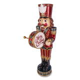 National Tree Company® Animated Nutcracker, AC Powered, Blue/Green/Red/Yellow LED Lights, 22.25" x 18" x 58.5", Red (NTTBG20587A) Each