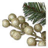National Tree Company® Pre-Lit Glittery Pine Pomegranate Garland, AC Powered, Clear Incandescent Lights, 108" Long, Green (NTTGTP13029B1) Each