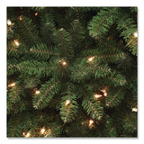 National Tree Company® Pre-Lit Kingswood Fir Pencil Slim Tree, 37" x 37" x 120", Green Tree, Green Tree Stand (NTTKW7300100) Each